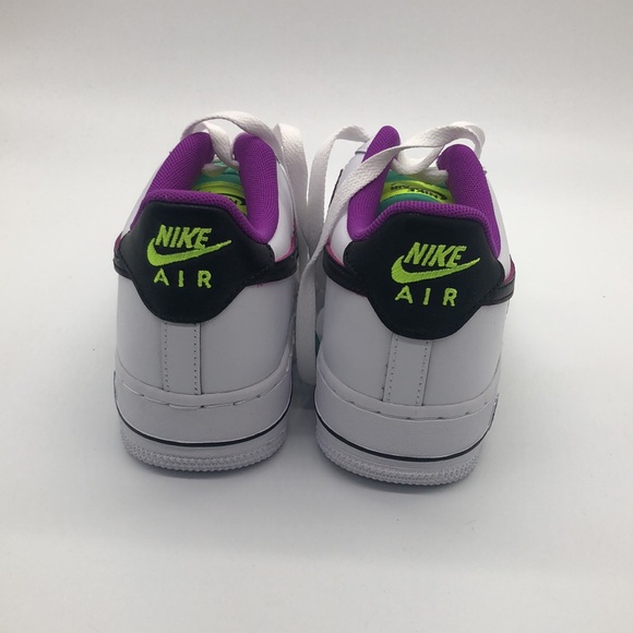 Nike Air Force 1 '07 Just Do It White Vivid Purple DX3933-100 - Picture 4 of 5